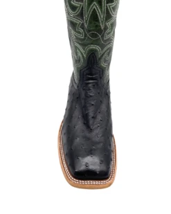 'Anderson Bean' Men's 13" HorsePower Top Hand Full Quill Ostrich - Black / Emerald Explosion 8 'Anderson Bean' Men's 13" HorsePower Top Hand Full Quill Ostrich - Black / Emerald Explosion -Fashion Shoes HP80044 1024x1024@2x