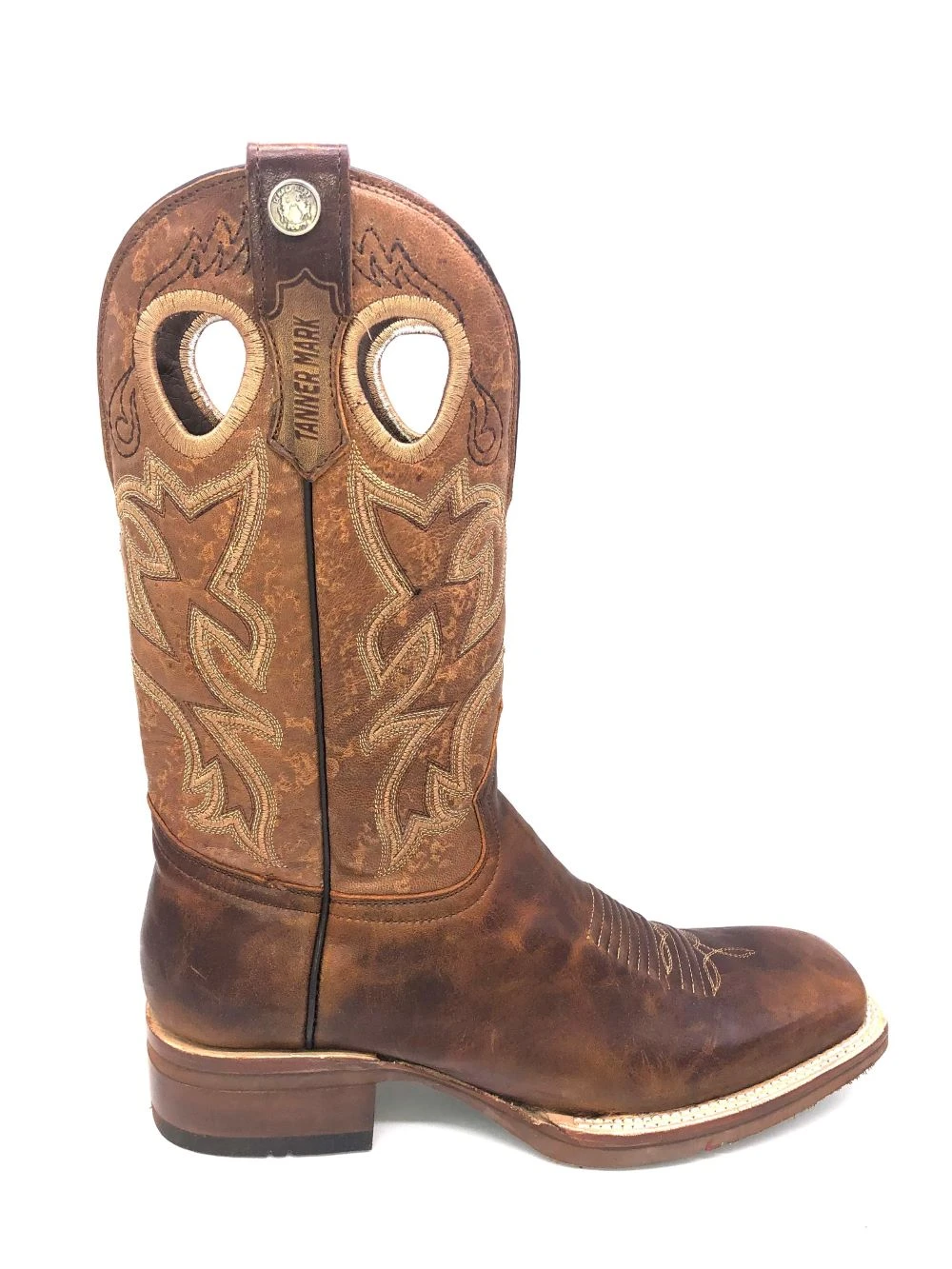 'Tanner Mark' Men's 13" Western Square Toe - Orange (Tan) / Marble Orix 1 'Tanner Mark' Men's 13" Western Square Toe - Orange (Tan) / Marble Orix