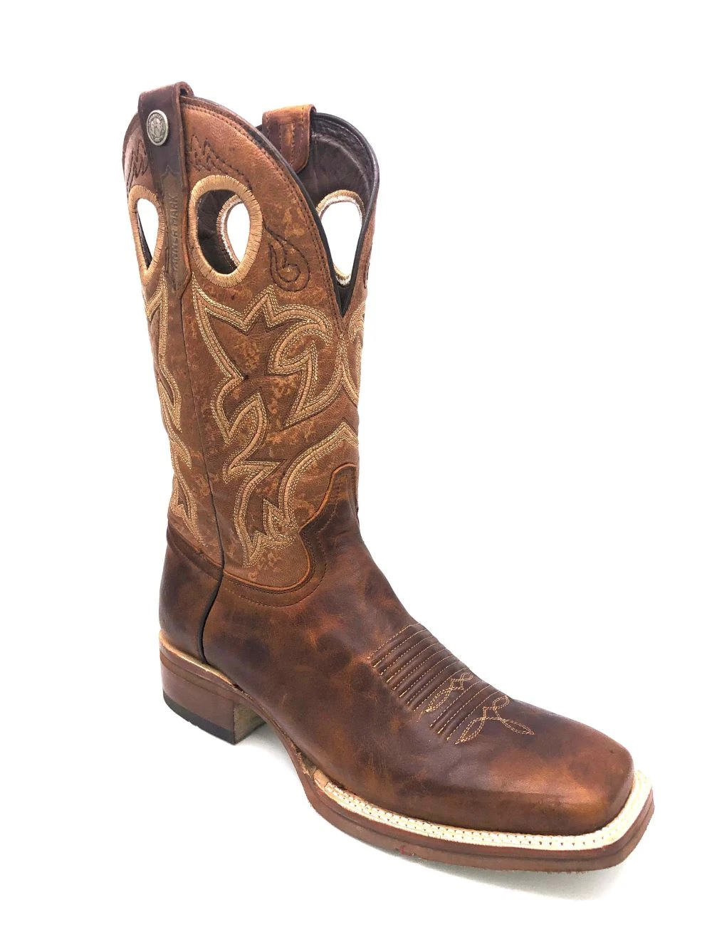 'Tanner Mark' Men's 13" Western Square Toe - Orange (Tan) / Marble Orix 5 'Tanner Mark' Men's 13" Western Square Toe - Orange (Tan) / Marble Orix - Image 5