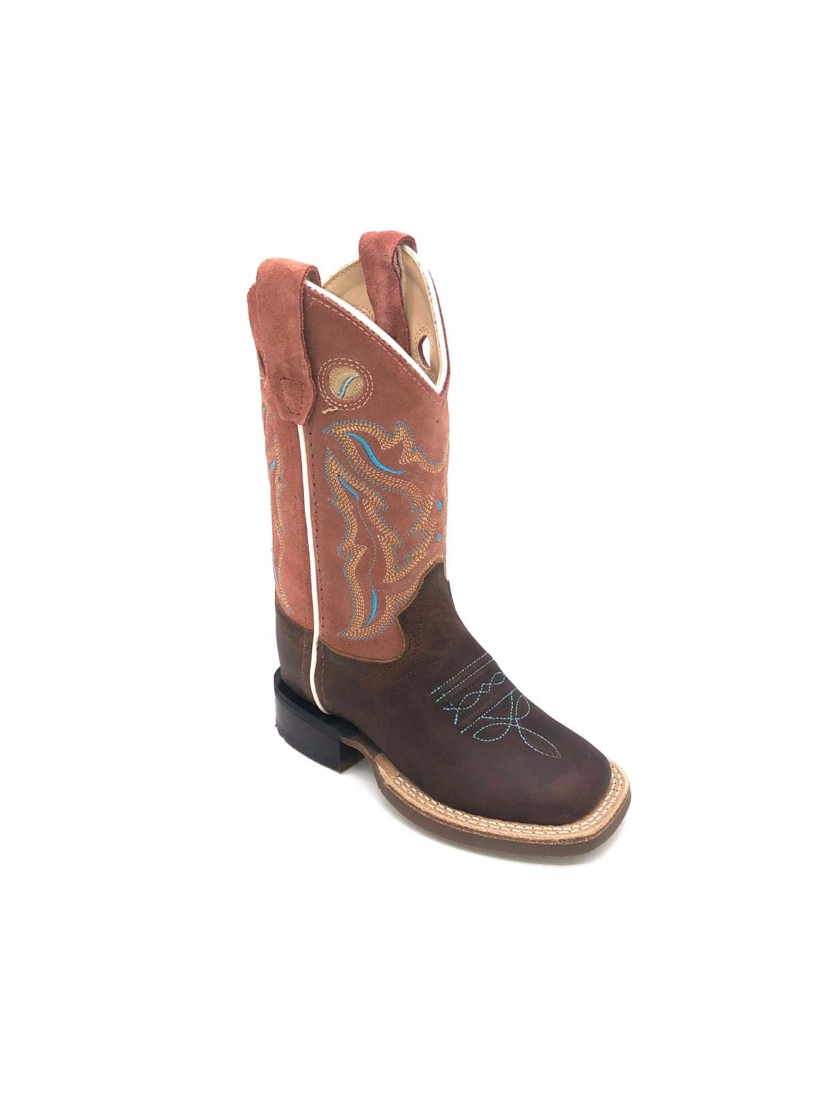 'Old West' Children's Western Broad Square Toe - Brown / Rust 1 'Old West' Children's Western Broad Square Toe - Brown / Rust