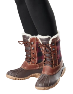 'Baffin' Women's Jasper Insulated WP Boot - Red / Black Plaid -Fashion Shoes JASPER RAF ONFOOT 1024x1024@2x