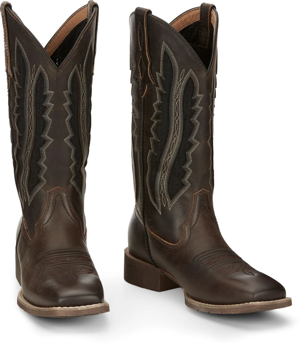 'Justin Brands' Women's 12" Jaycie Western Square Toe - Brown 9 'Justin Brands' Women's 12" Jaycie Western Square Toe - Brown - Image 9