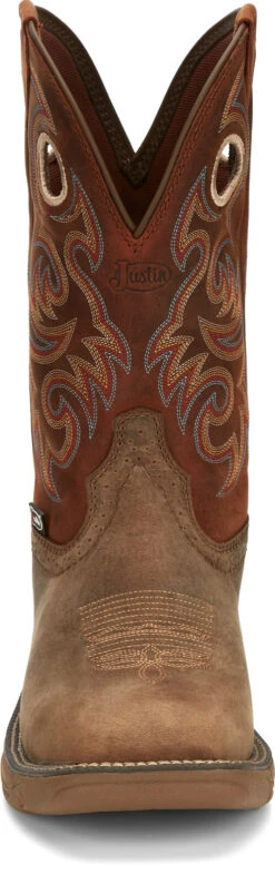 'Justin' Men's 11" Rush Western Square Toe - Peanut Tan / Bronze Orange -Fashion Shoes JST 008 SE7402 1024x1024@2x