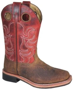 'Smoky Mountain' Children's Jesse Western Square Toe - Brown / Burnt Apple