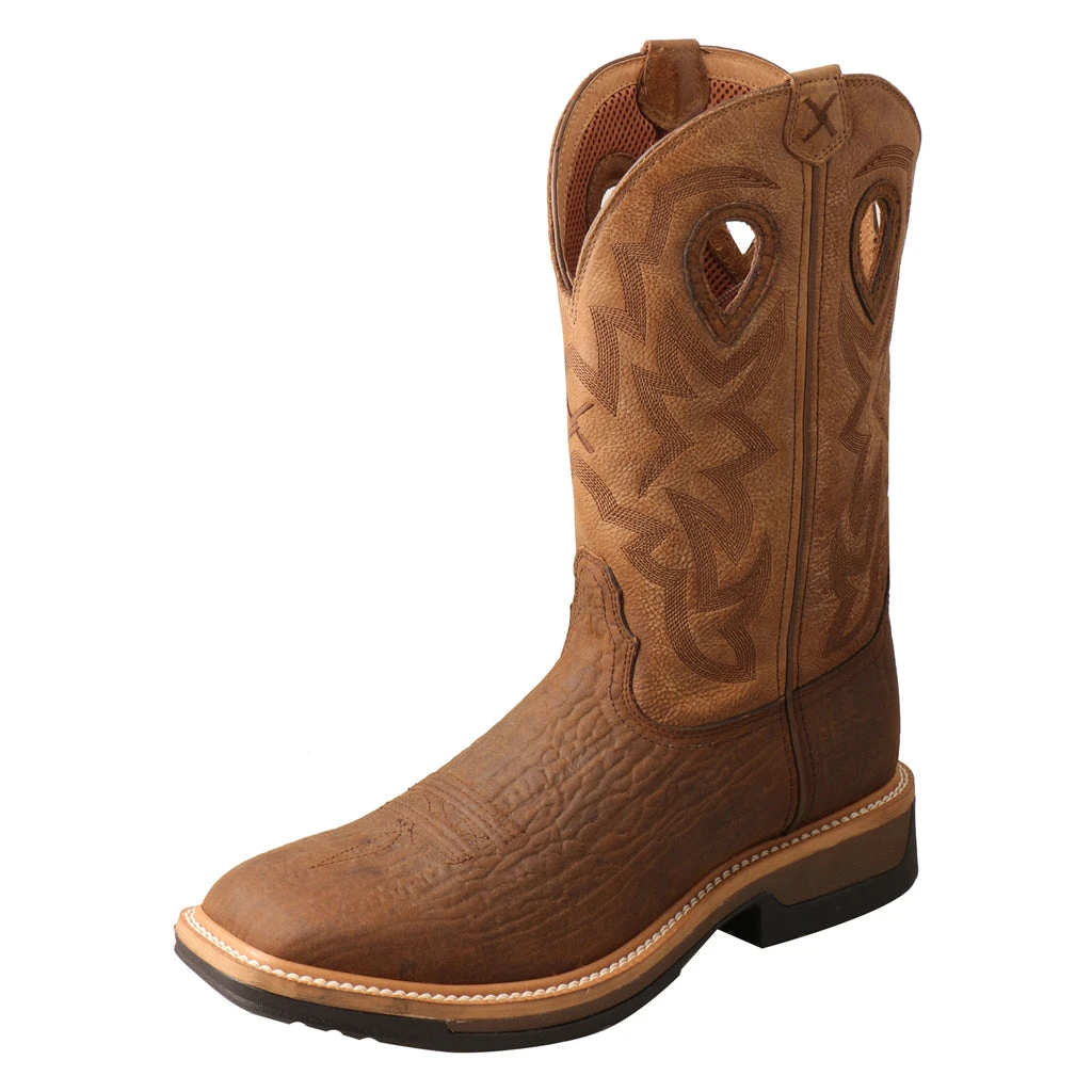'Twisted X' Men's Lite Western WP Work - Dk. Brown / Tan 1 'Twisted X' Men's Lite Western WP Work - Dk. Brown / Tan