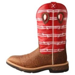 'Twisted X' Men's 12" Western Work Square Toe - Distressed Saddle / Ruby Red -Fashion Shoes MXB0008 LT 4800x4800 dbb7cdd8 07a2 4a73 8bce 4667d672a281 1024x1024@2x