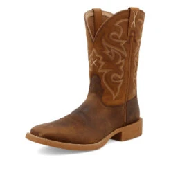 'Twisted X' Men's 11" Tech Xâ„¢ Western Square Toe - Saddle / Rustic Orange