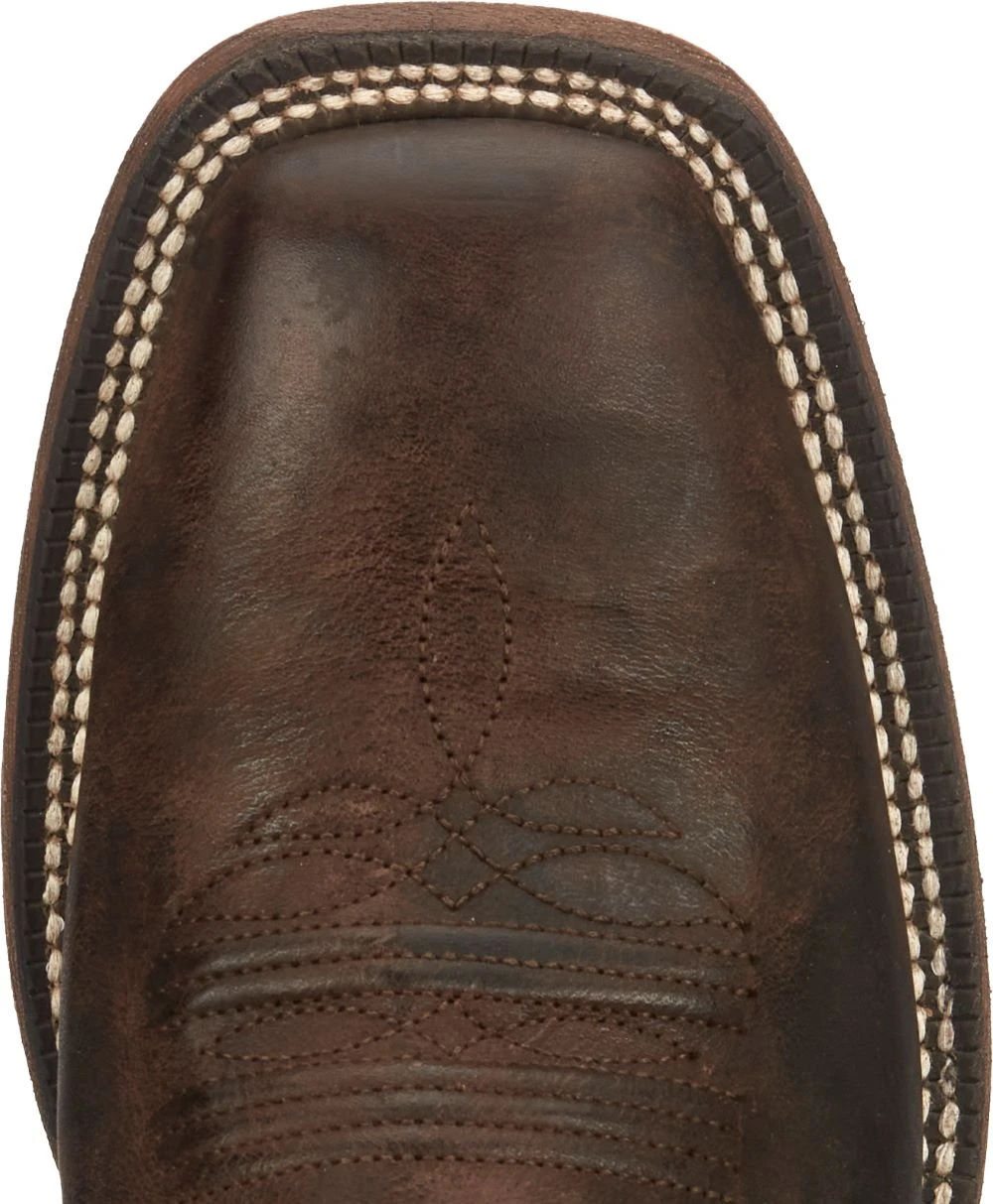 'Nocona' Men's 11" Henry Western Square Toe - Antiqued Brown Cowhide / Vintage Stone 2 'Nocona' Men's 11" Henry Western Square Toe - Antiqued Brown Cowhide / Vintage Stone - Image 2