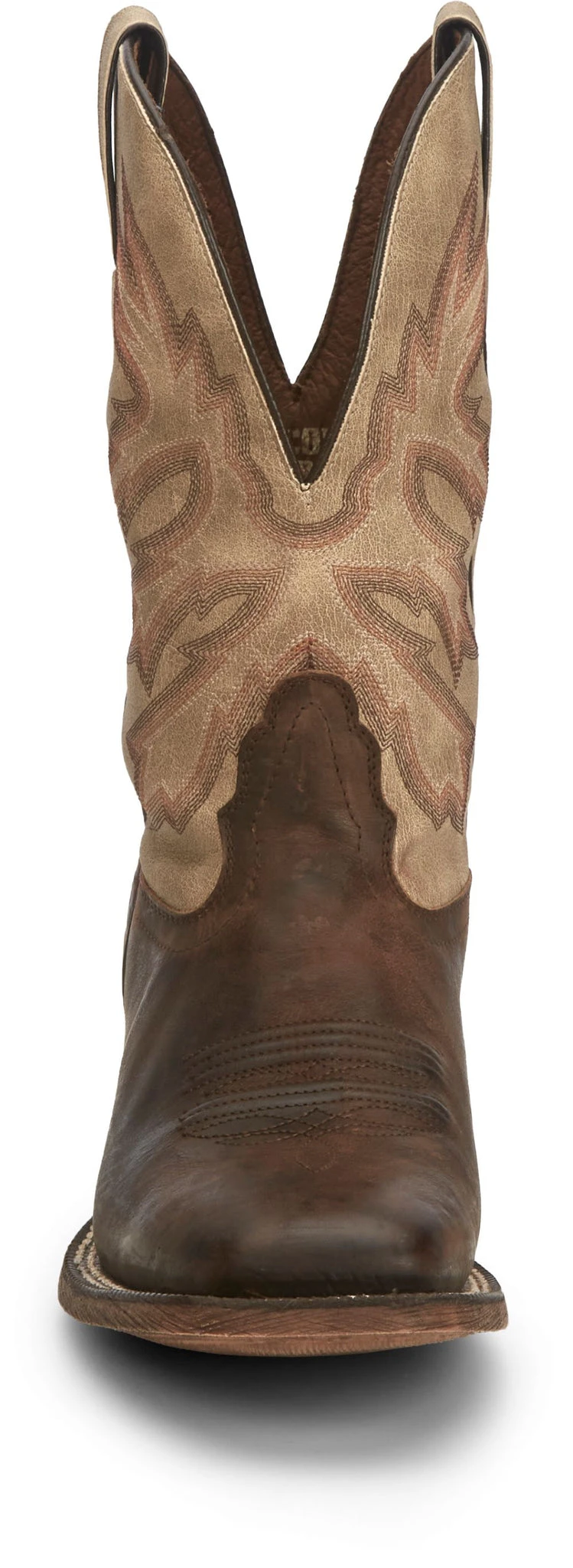 'Nocona' Men's 11" Henry Western Square Toe - Antiqued Brown Cowhide / Vintage Stone 4 'Nocona' Men's 11" Henry Western Square Toe - Antiqued Brown Cowhide / Vintage Stone - Image 4