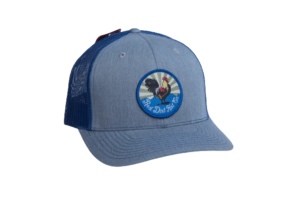 'Red Dirt Hat Company' Men's Crispy Chicken Cap - Heather Grey / Blue 1 'Red Dirt Hat Company' Men's Crispy Chicken Cap - Heather Grey / Blue