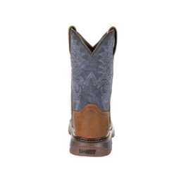 'Rocky' Child Ride FLX Square Toe Boot - Denim Blue / Brown -Fashion Shoes RKW0255C back 1024x1024@2x