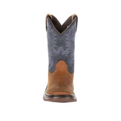 'Rocky' Child Ride FLX Square Toe Boot - Denim Blue / Brown -Fashion Shoes RKW0255C front 1024x1024@2x