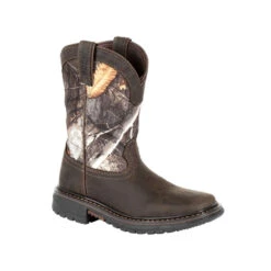 'Rocky' Youth Ride FLX WP Boot - Brown / Realtree Camo -Fashion Shoes RKW0258C 1024x1024@2x