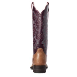 'Ariat' Women's 13" Jackpot Western Square Toe - Tan / Purple -Fashion Shoes S20 WMS WEST Couto 10031429 heel 1024x1024@2x