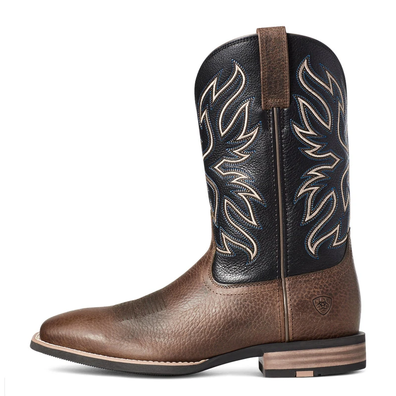 'Ariat' Men's 11" Everlite Vapor Western Square Toe - Ranch Brown / Black Deertan 1 'Ariat' Men's 11" Everlite Vapor Western Square Toe - Ranch Brown / Black Deertan