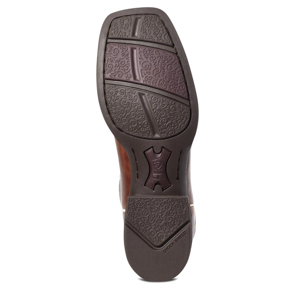 'Ariat' Women's West Bound Square Toe - Russet Rebel / Crackle Navy 3 'Ariat' Women's West Bound Square Toe - Russet Rebel / Crackle Navy - Image 3