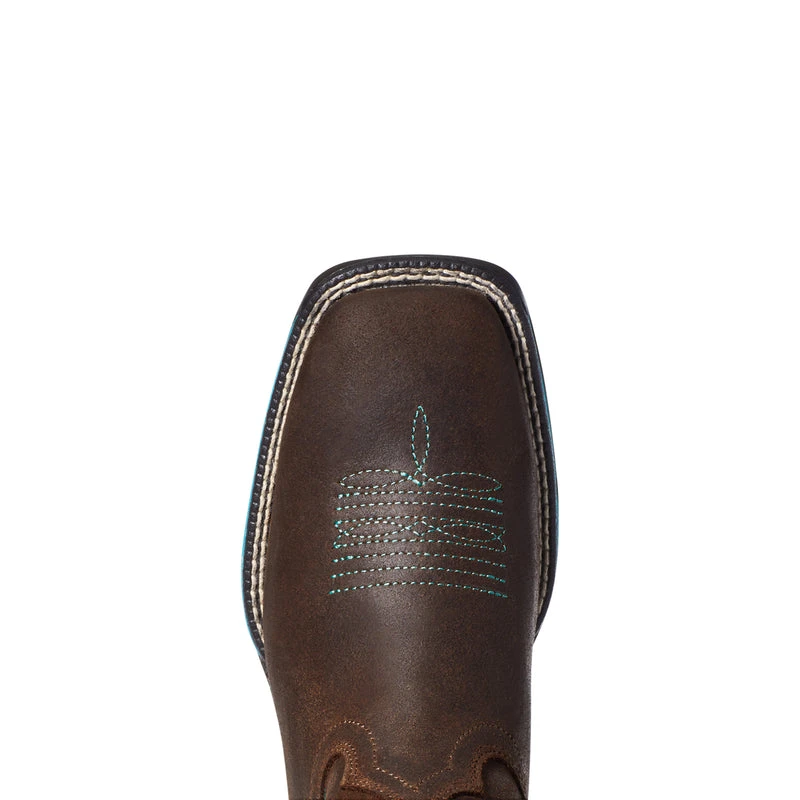 'Ariat' Youth 8" Anthem Western Square Toe - Brown Croco Print 2 'Ariat' Youth 8" Anthem Western Square Toe - Brown Croco Print - Image 2