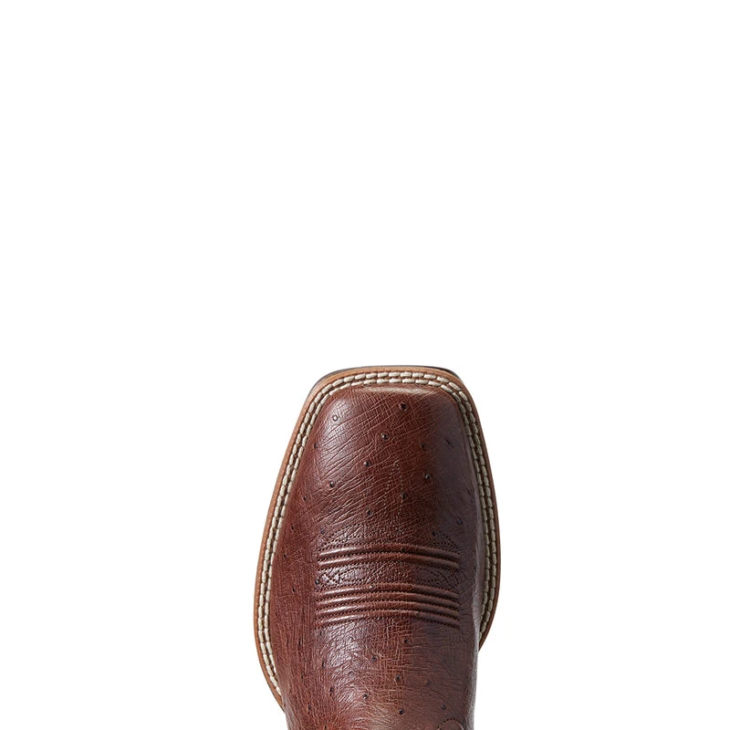 'Ariat' Men's 11" Night Life Ultra Western Square Toe - Antique Tabac Smooth Quill Ostrich / Sorrel Brown 2 'Ariat' Men's 11" Night Life Ultra Western Square Toe - Antique Tabac Smooth Quill Ostrich / Sorrel Brown - Image 2