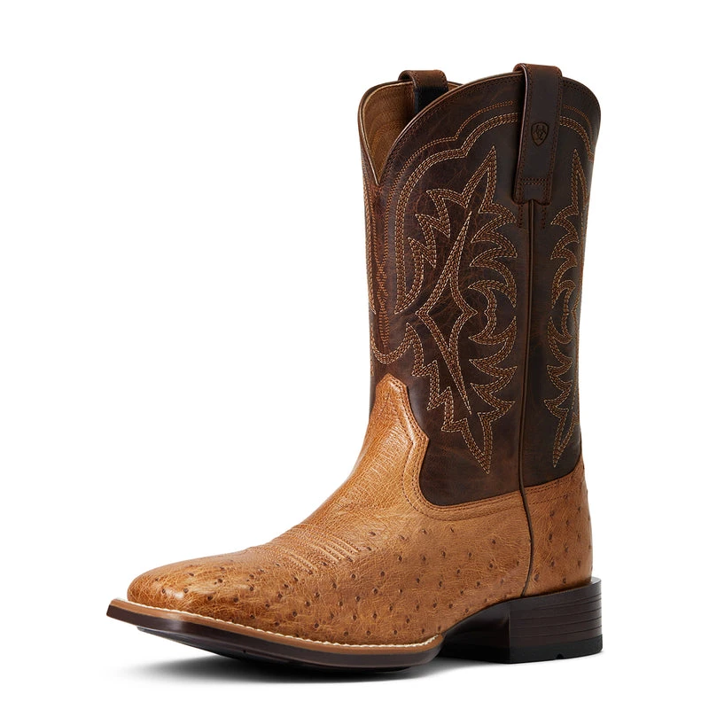 'Ariat' Men's 11" Night Life Ultra Western Square Toe - Ranger Smooth Quill Ostrich / Beam Brown 6 'Ariat' Men's 11" Night Life Ultra Western Square Toe - Ranger Smooth Quill Ostrich / Beam Brown - Image 6