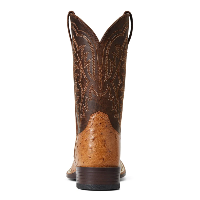 'Ariat' Men's 11" Night Life Ultra Western Square Toe - Ranger Smooth Quill Ostrich / Beam Brown 5 'Ariat' Men's 11" Night Life Ultra Western Square Toe - Ranger Smooth Quill Ostrich / Beam Brown - Image 5
