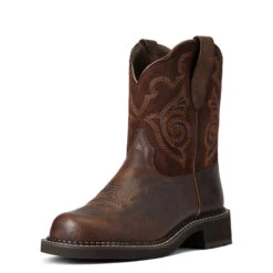 'Ariat' Women's 8" Fatbaby Heritage Tess Western Round Toe - Forest Brown / Jamocha 12 'Ariat' Women's 8" Fatbaby Heritage Tess Western Round Toe - Forest Brown / Jamocha -Fashion Shoes S22 WMS WEST 10040264 3 4 front 1024x1024@2x