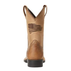 'Ariat' Youth Patriot 2.0 Square Toe - Homestead Brown -Fashion Shoes S22 YTH WEST 10039909 heel 1024x1024@2x