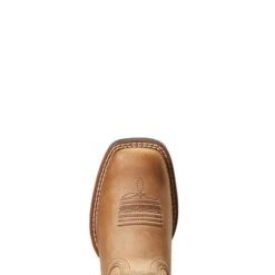 'Ariat' Youth Patriot 2.0 Square Toe - Homestead Brown -Fashion Shoes S22 YTH WEST 10039909 toe 1024x1024@2x