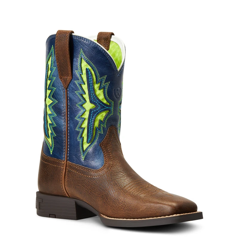 'Ariat' Youth Koel WenTEK Square Toe - Rowdy Rust / Daring Indigo 6 'Ariat' Youth Koel WenTEK Square Toe - Rowdy Rust / Daring Indigo - Image 6