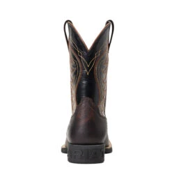 'Ariat' Youth Amos Square Toe - Red-Brown / Black -Fashion Shoes S22 YTH WEST 10040333 heel 1024x1024@2x