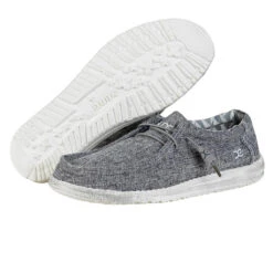 'Hey Dude' Men's Wally Linen - Iron Grey -Fashion Shoes Wally Linen Iron 3 1024x1024@2x