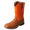 'Twisted X' Youth 9" Western Square Toe - Tan / Orange
