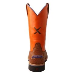 'Twisted X' Youth 9" Western Square Toe - Tan / Orange -Fashion Shoes YCW0012 BK 4800x4800 60fe8c85 ba85 4f74 b24c 744e23e272f9 1024x1024@2x