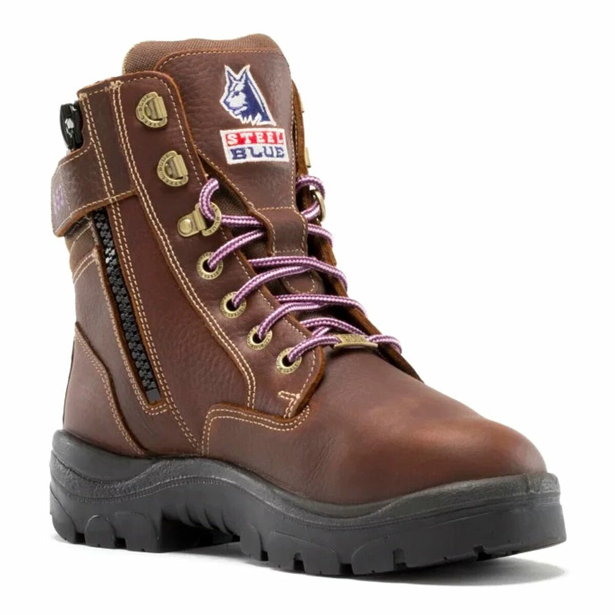 'Steel Blue' Women's 6" Southern Cross EH SR Int. Met Guard Steel Toe - Oak (Wide) 1 'Steel Blue' Women's 6" Southern Cross EH SR Int. Met Guard Steel Toe - Oak (Wide)