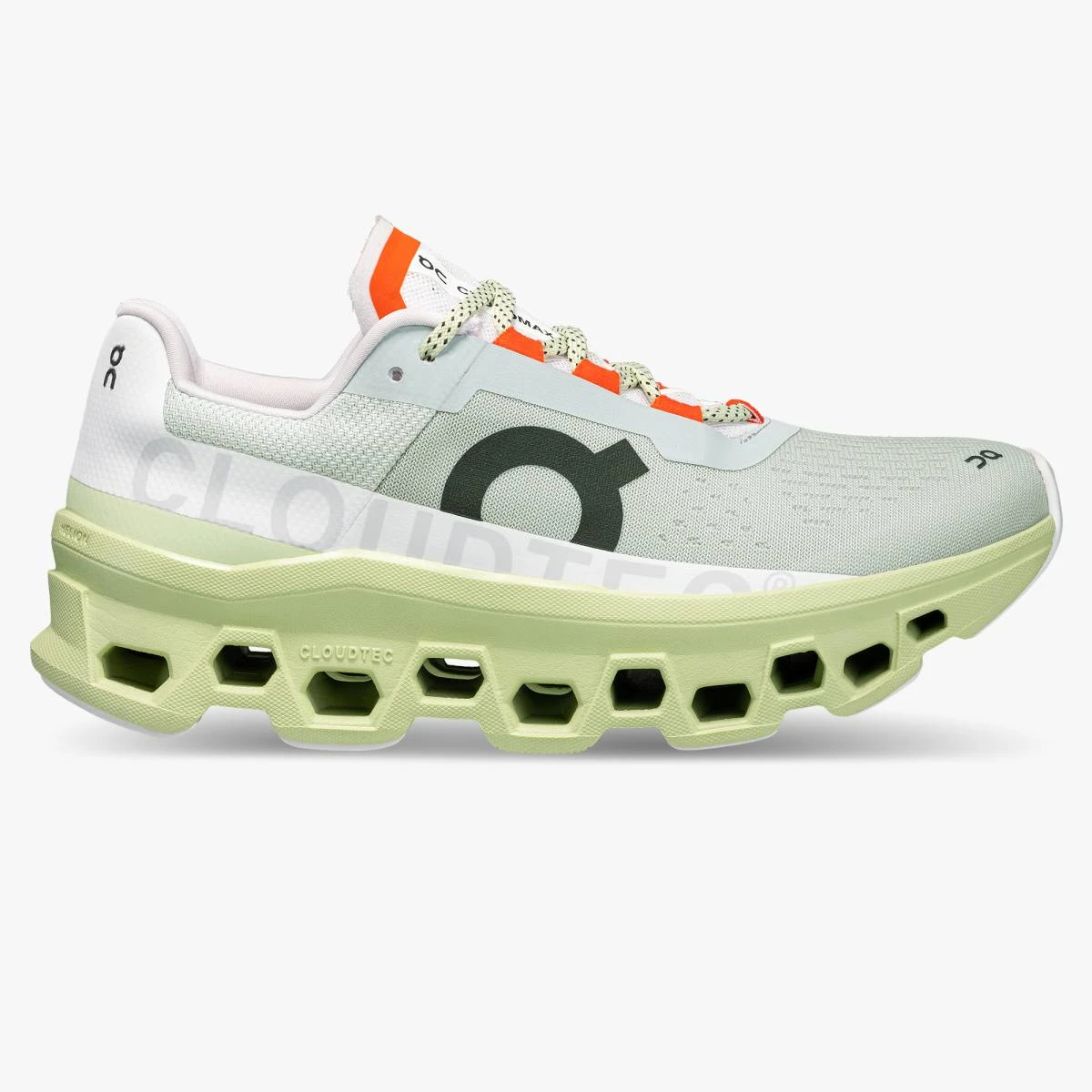 'On Running' Women's Cloudmonster - Glacier / Meadow 1 'On Running' Women's Cloudmonster - Glacier / Meadow