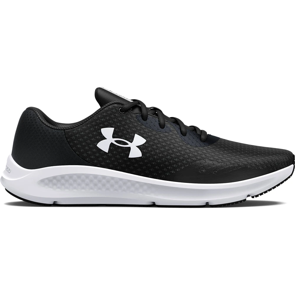 'Under Armour' Men's Charged Pursuit 3 - Black / White 1 'Under Armour' Men's Charged Pursuit 3 - Black / White
